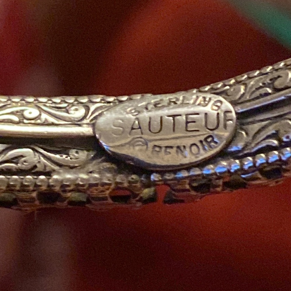 Vintage Sterling Silver Openwork From Filagree Ba… - image 7